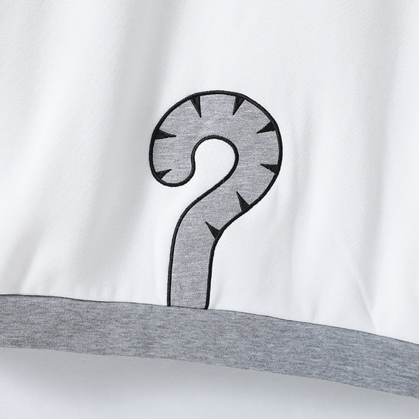 Cat and Fish Gray Hoodie with Cat Ears and Tail