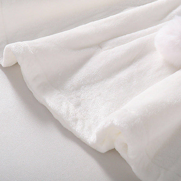 "Snowhop" Marshmallow White Cape with Long Bunny Ears