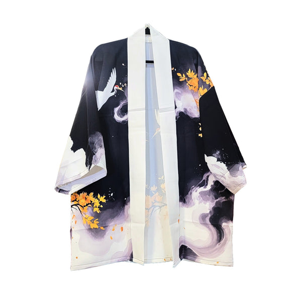 Twin Cranes Japanese Open Jacket (Happi)