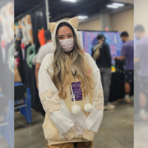 CAT-ramel Plush Hoodie with Cat Ears