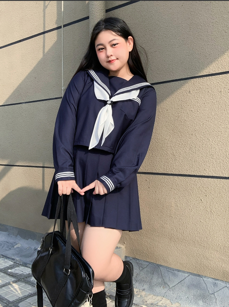 Navy JK Uniform Skirt | Japanese Sailor Fuku | Seifuku