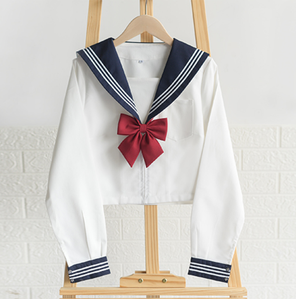 White JK Uniform Top | Japanese Sailor Fuku | Seifuku