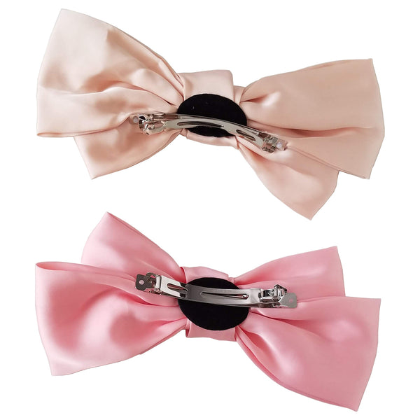 Silky Soft Big Hairbow Ribbon Barrette Clip