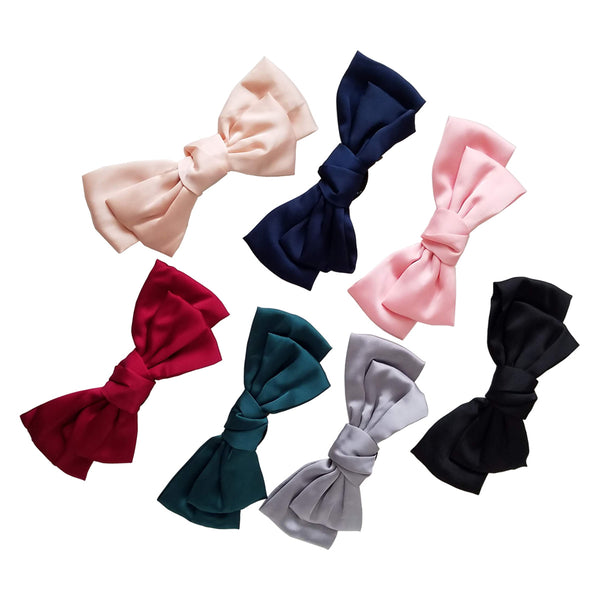 Silky Soft Big Hairbow Ribbon Barrette Clip