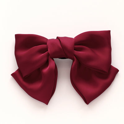 Silky Soft Big Hairbow Ribbon Barrette Clip