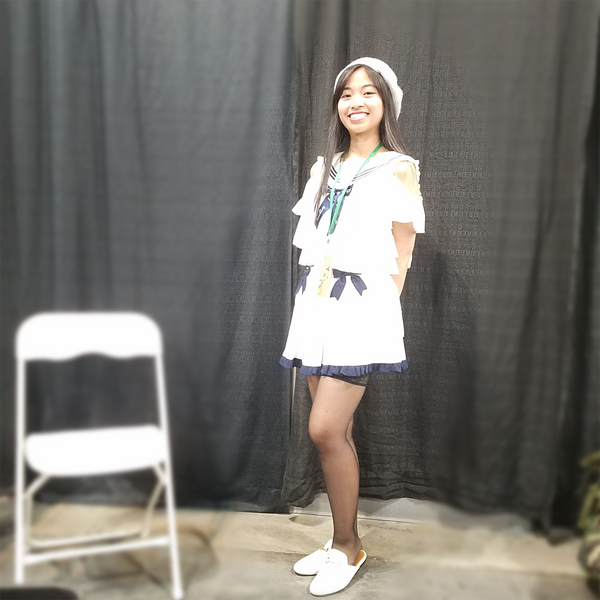 "Snow Smoothie" Sailor Collar Top + Ruffle Skirt 2-Piece Set