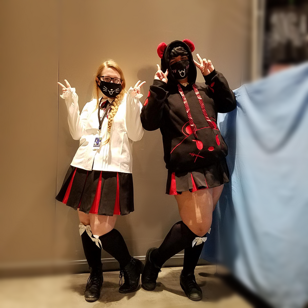 Bearly Dangerous Black and Red Punk Hoodie