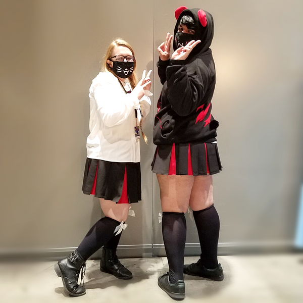 "White Truffle" Button-Up Peter Pan Collar Chiffon Blouse with Satin Bow