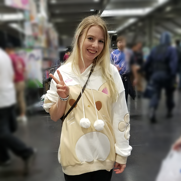 CAT-ramel Plush Hoodie with Cat Ears