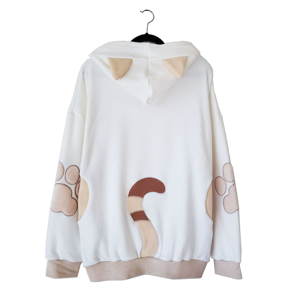 CAT-ramel Plush Hoodie with Cat Ears