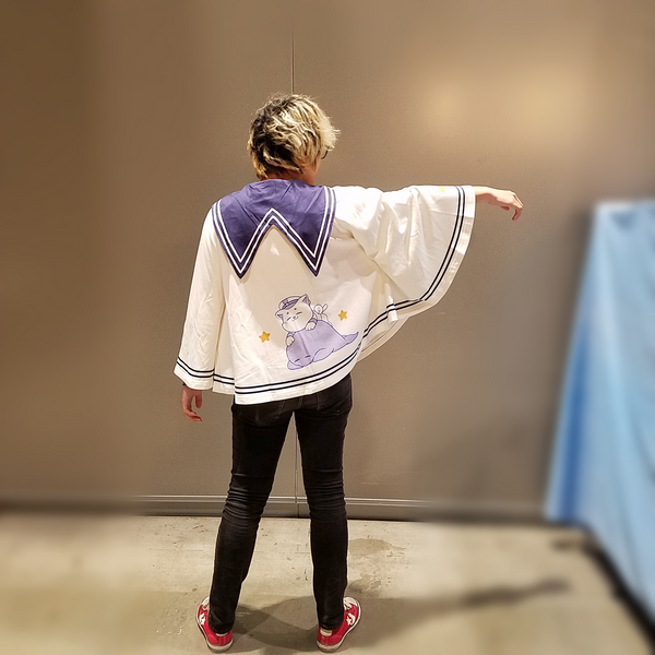 "Let's Sail" Cats Cape with Sailor Collar | Captain and Crew Print