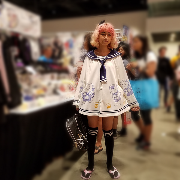 "Let's Sail" Cats Cape with Sailor Collar | Captain and Crew Print