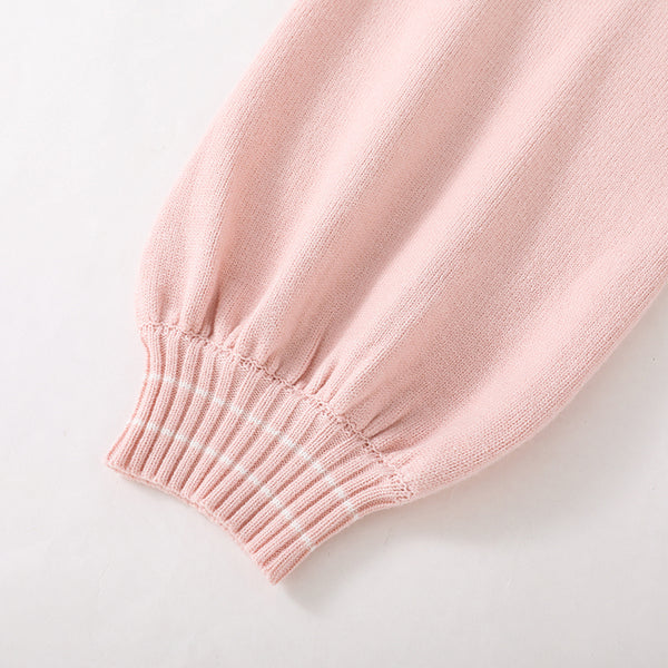 Flower Dream Ruffled Collar Cardigan in Pink