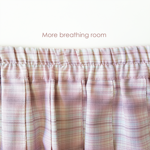 "Misty Pink" Pleated Plaid Mini-Skirt