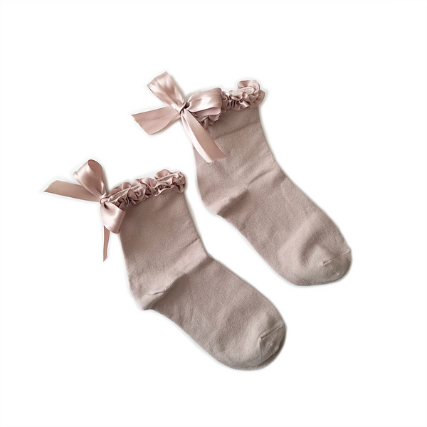 Sweet & Elegant Ribbon Crew Socks - 5 Colors