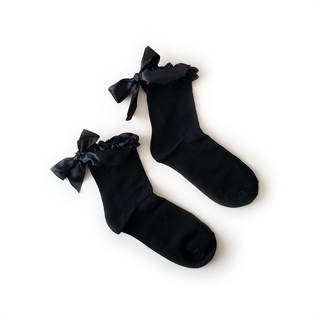 Sweet & Elegant Ribbon Crew Socks - 5 Colors