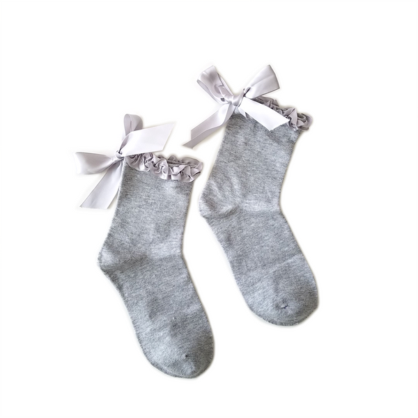 Sweet & Elegant Ribbon Crew Socks - 5 Colors