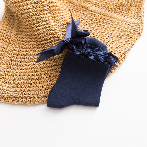 Sweet & Elegant Ribbon Crew Socks - 5 Colors