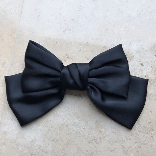 Silky Soft Big Hairbow Ribbon Barrette Clip