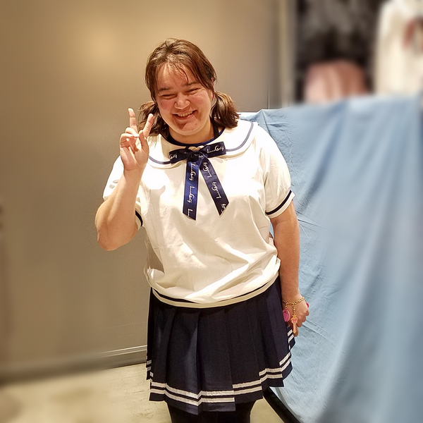 "Sailor Cat" Short Sleeve Top with Cat Ears and Bow