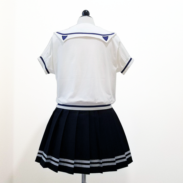 "Sailor Cat" Short Sleeve Top with Cat Ears and Bow