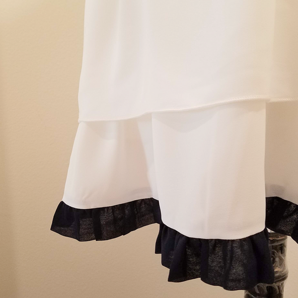 "Snow Smoothie" Sailor Collar Top + Ruffle Skirt 2-Piece Set