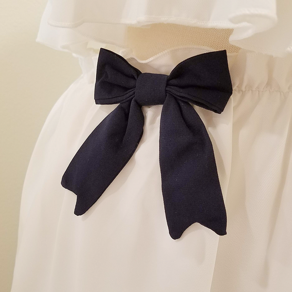 "Snow Smoothie" Sailor Collar Top + Ruffle Skirt 2-Piece Set