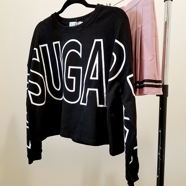 "SUGAR" Long Sleeve Extra Wide Top