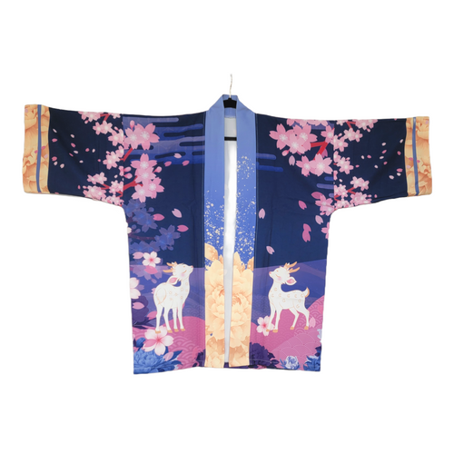 Sun & Moon Deer Sakura Happi Coat