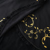 Gothic Crescent Cat Ear Cape with Gold Baroque Filigree