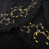 Gothic Crescent Cat Ear Cape with Gold Baroque Filigree