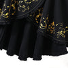 Gothic Crescent Cat Ear Cape with Gold Baroque Filigree