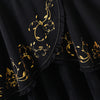 Gothic Crescent Cat Ear Cape with Gold Baroque Filigree
