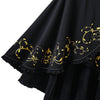 Gothic Crescent Cat Ear Cape with Gold Baroque Filigree