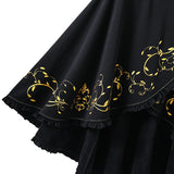 Gothic Crescent Cat Ear Cape with Gold Baroque Filigree