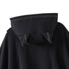Gothic Crescent Cat Ear Cape with Gold Baroque Filigree