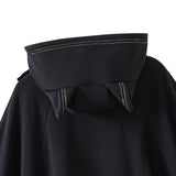 Gothic Crescent Cat Ear Cape with Gold Baroque Filigree