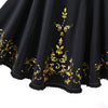 Gothic Crescent Cat Ear Cape with Gold Baroque Filigree