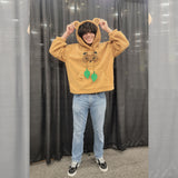 Leaf Tanuki Fuzzy Hoodie with Japanese Racoon Ears