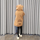 Leaf Tanuki Fuzzy Hoodie with Japanese Racoon Ears