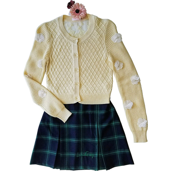 Green & Navy Signature Tartan A-Line Mini-Skirt