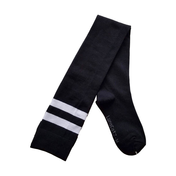 Extra Long Double Striped Thigh High Socks in Black – LunaCatz