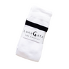 Extra Long Double Striped Thigh High Socks in White