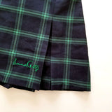 Green & Navy Signature Tartan A-Line Mini-Skirt