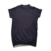 Cat and Fish Navy Gray Long Tee Shirt (Short Sleeve Top)
