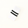 Extra Long Double Striped Thigh High Socks in White