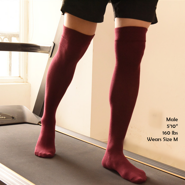 Extra Long Thigh High Socks Set [Black | Pink | Wine Red]