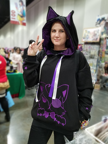 Purple fox hoodie hotsell