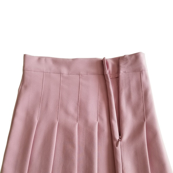 Sailor Pleated Mini-Skirt in Dusty Pink