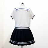 Sailor Pleated Mini-Skirt in Black